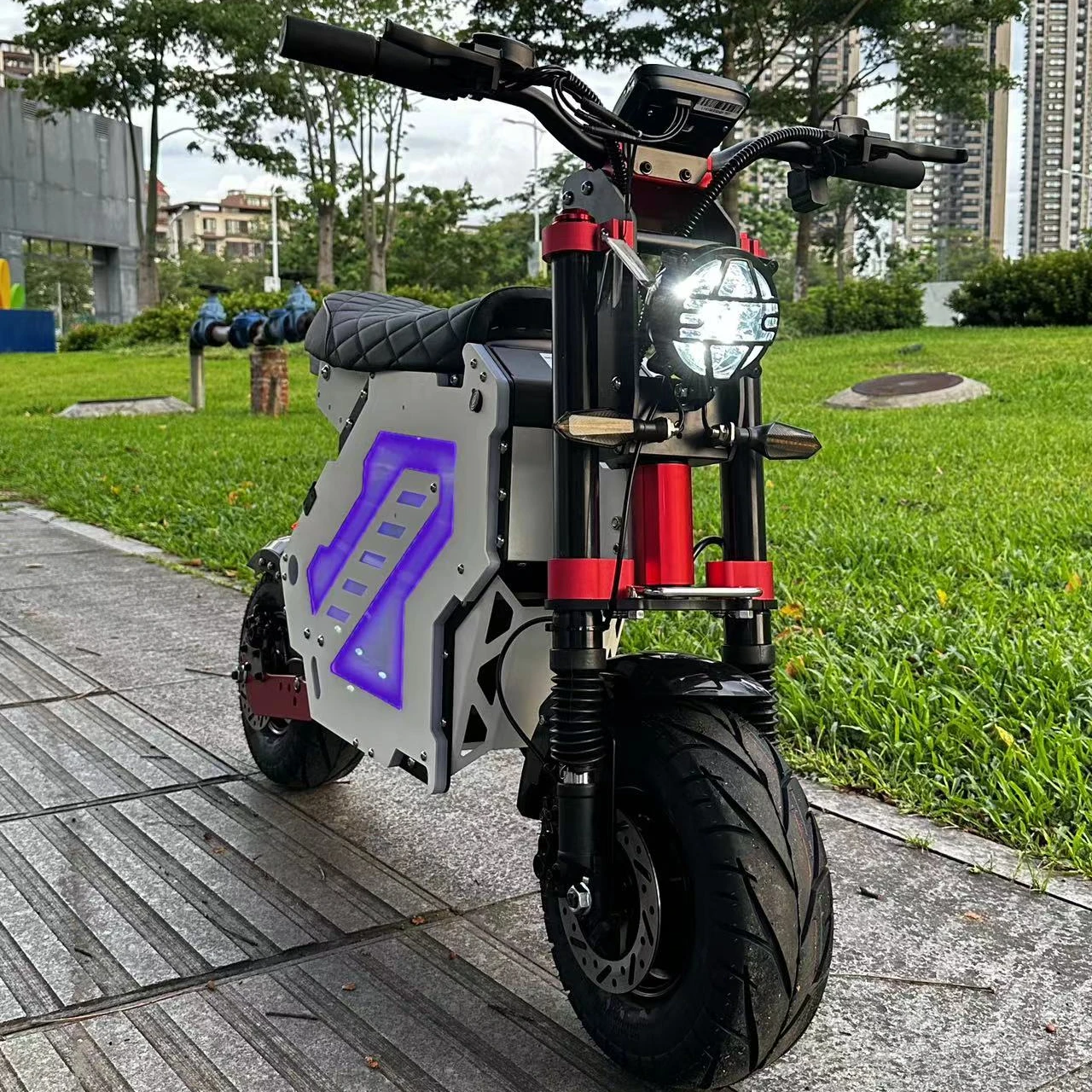 2024 New Design Two Seater  E Motorcycle Scooter 10000W 15000W 7000W Dual Motor 13Inch 72V two seater electric scooter For Sale