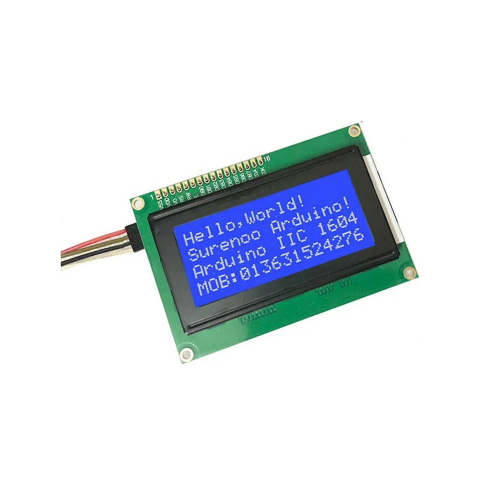 164 1604 16X4 Serial I2C IIC Blue Negative Character LCD Module Display Screen Panel LCM with LED Backlight English & Japanese