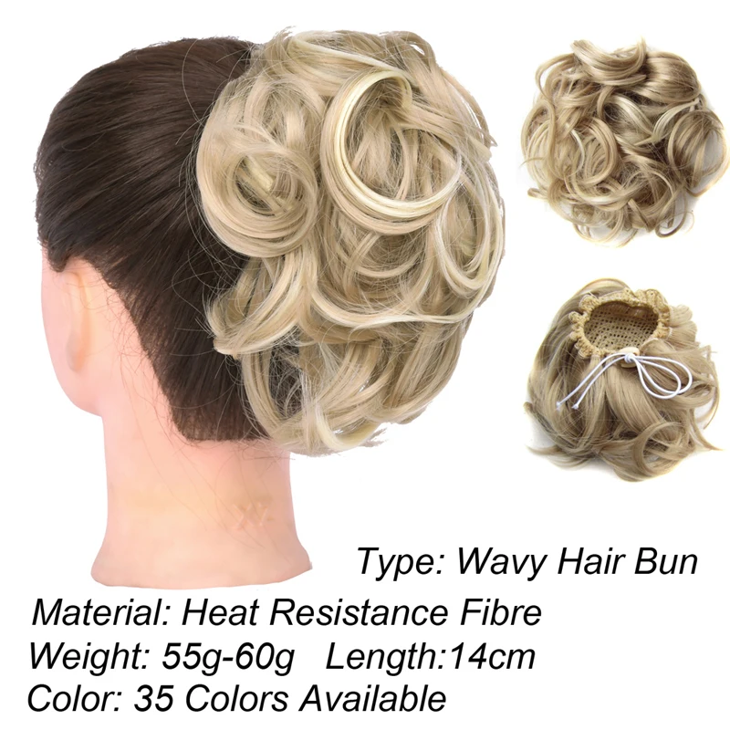 2024  hot Women  synthetic Synthetic  Curly Chignon Hair Extension Clip In Hair Women fiber Hairpiece