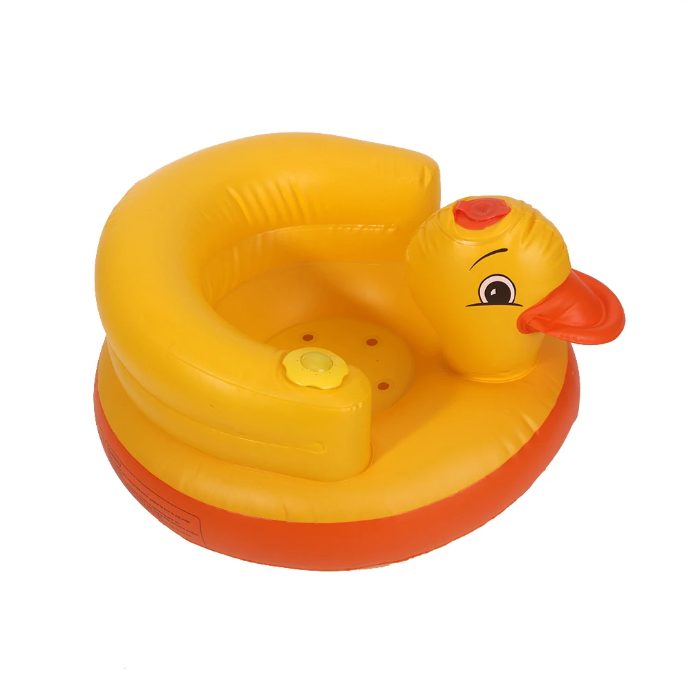 Portable Baby Learning Seat Inflatable Bath Chair PVC Sofa Shower Stool for Playing Eating Bathing Lounging