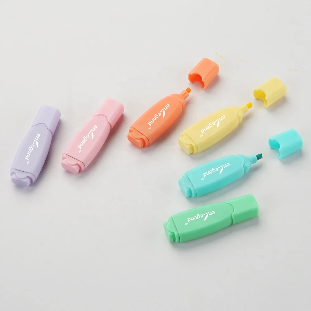 Cute Shape Mini Highlighter Marker Set for Kids Drawing Pastel Color Small Size Novelty Pens Office & School Markers Chisel