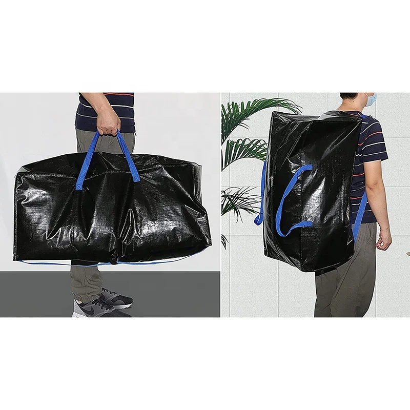 Durable Waterproof clothes Organizer Extra Large Storage Bags Moving PP Woven Moving Storage Bag
