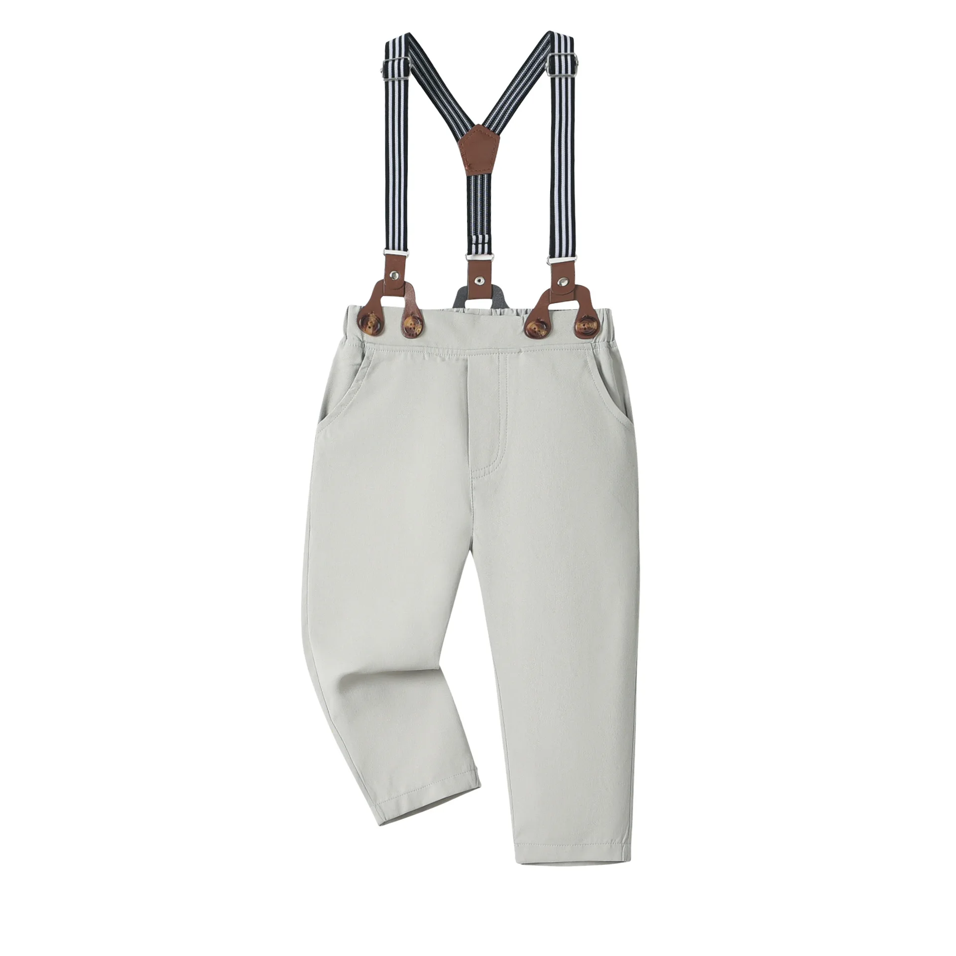 Boys gentleman dress children clothing spring and autumn new shirt overalls suit baby birthday party suit