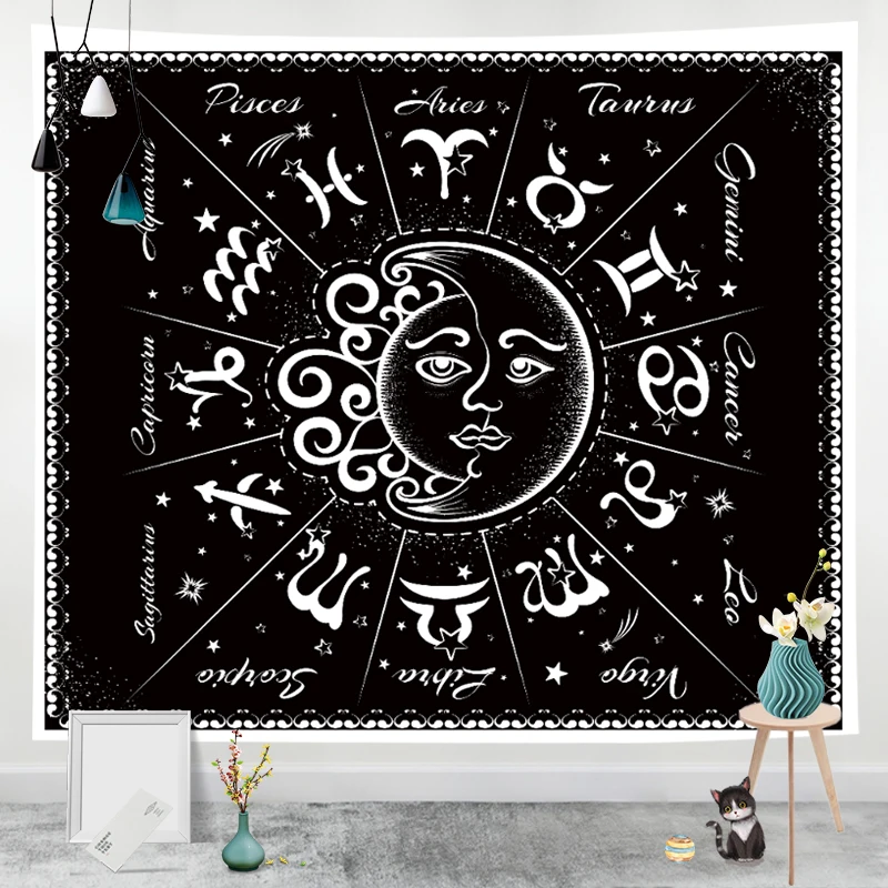 100%Polyester Custom Pattern Image Logo Digital Printed Tapestry Background Tapestry Wall Hangings Tapestry