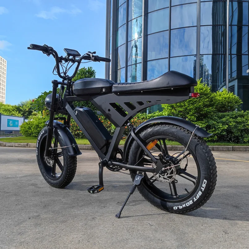 V30 All Terrain Electric Bicycle with Double Battery Electric Bike Two Suspensions 500w Motor E-bike Fat Tire Fat Bike in EU 48V
