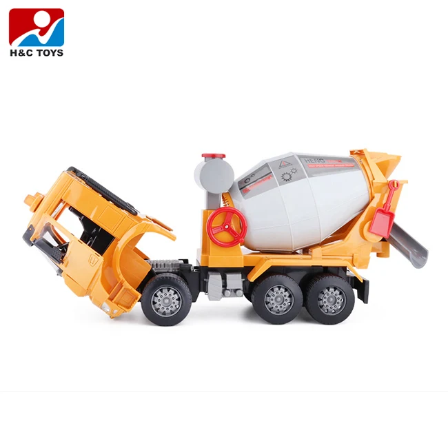 Friction Inertial Engineering Car Cement Mixer Truck Toy with Light and Sound