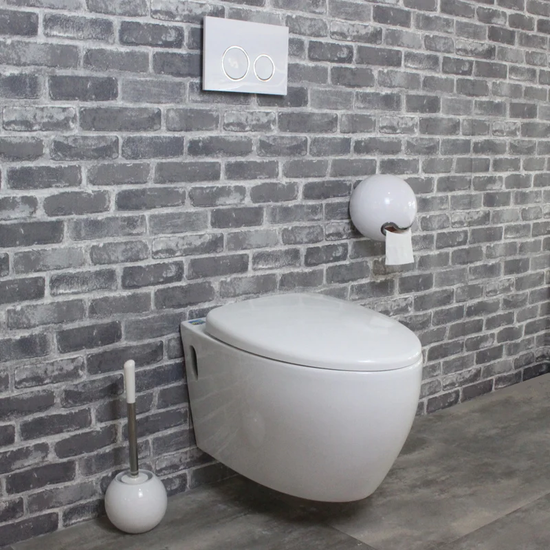 KD-04WT In Stock Chaozhou Bathroom Ware Ceramic Washdown One-piece Toilet on Wall P Trap Mode Oval Shape Water Closet Bowl
