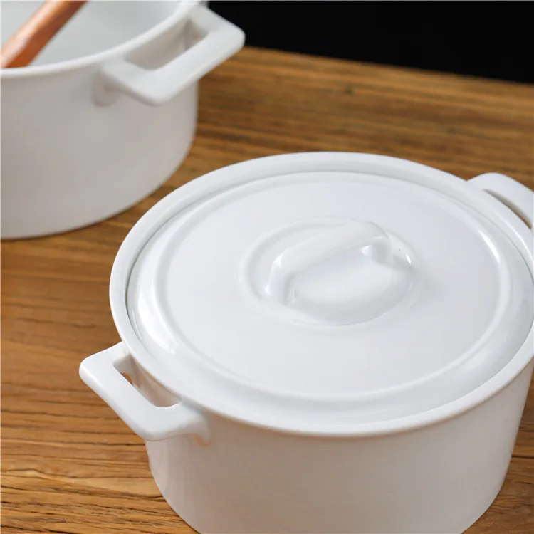 
Customized good quality porcelain soup tureen set ceramic with lid for home kitchen 