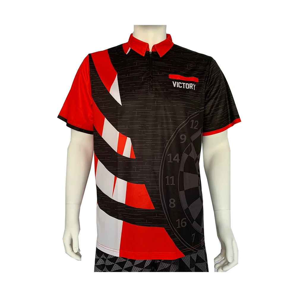Custom Personalised Design Pocket Polo Shirt Ladies Mens Sublimation Dart Shirts With Zipper