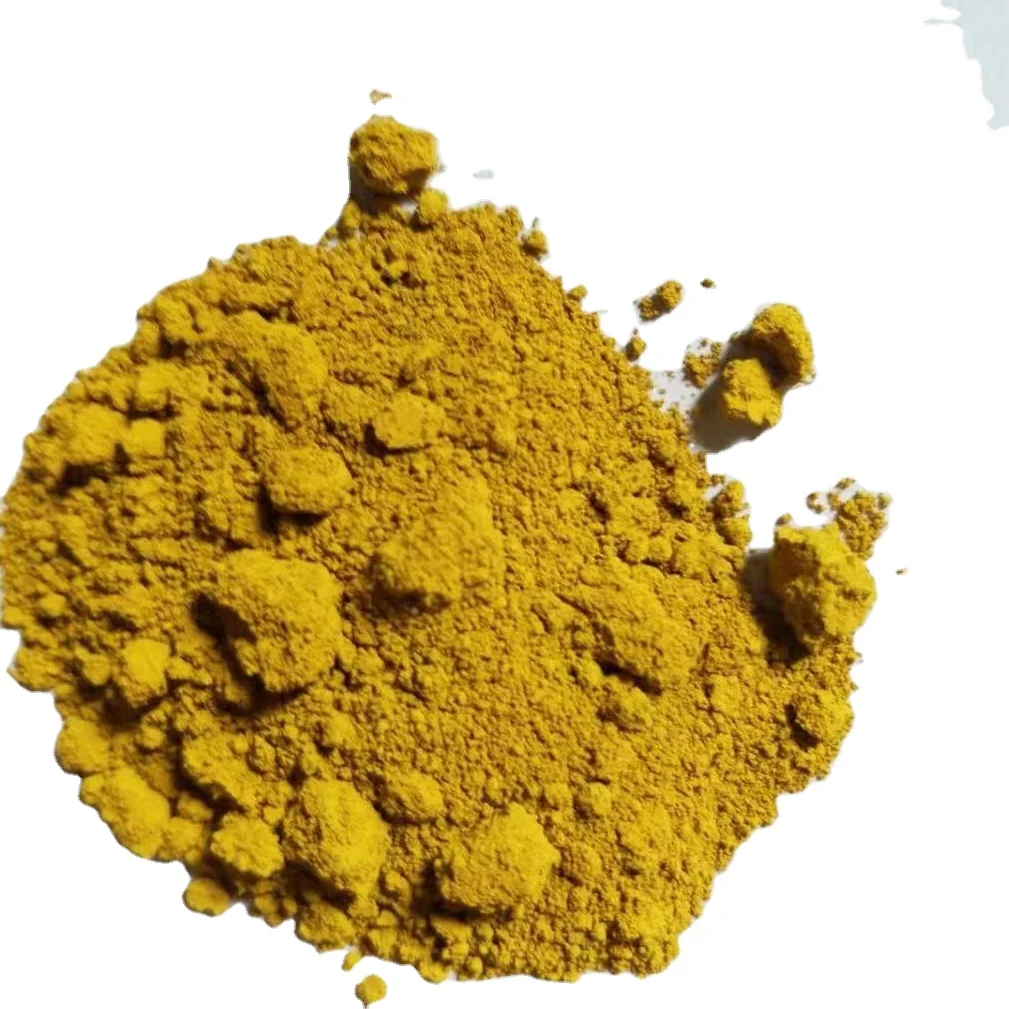 Iron oxide yellow pigments for making paint brick tile