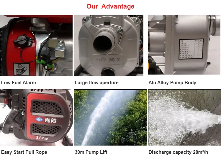 Jialing 2 Inch Water Pumping Machine 5.5hp Electric diesel engine 3 Inch high pressure Water pump For Agricultural Irrigation