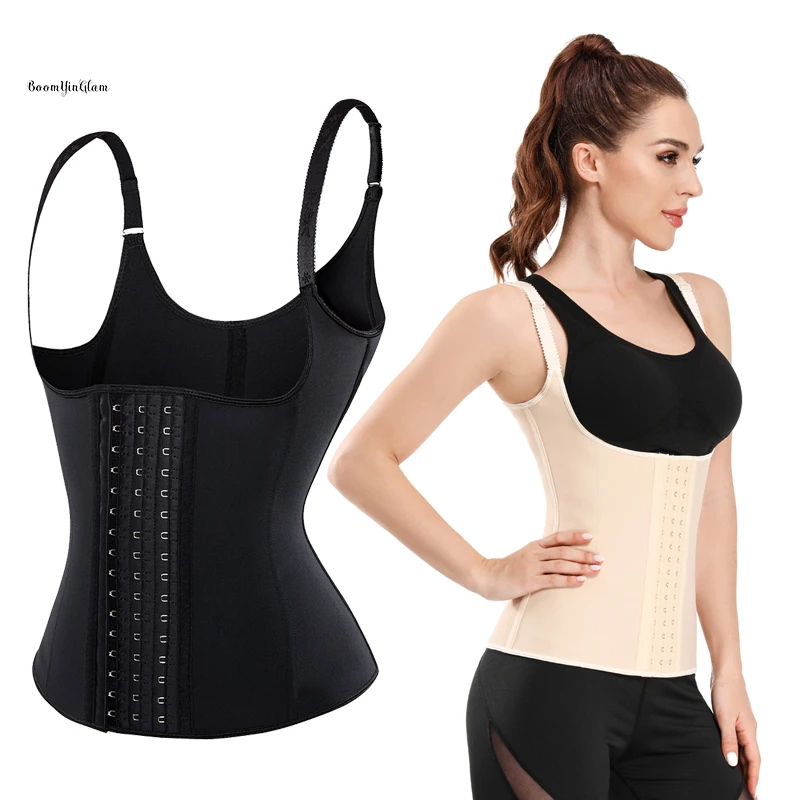 9pcs steel boned  Push Up Vest Latex Waist Cincher Waist Trainer woman Body Shaper slim corset Shaper