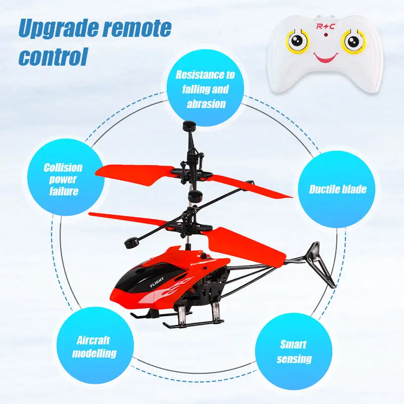 LONGXI Flying helicopter toy Hand rc airplane flying helicopter remote control aircraft hand sensor plane helicopter toy for kid
