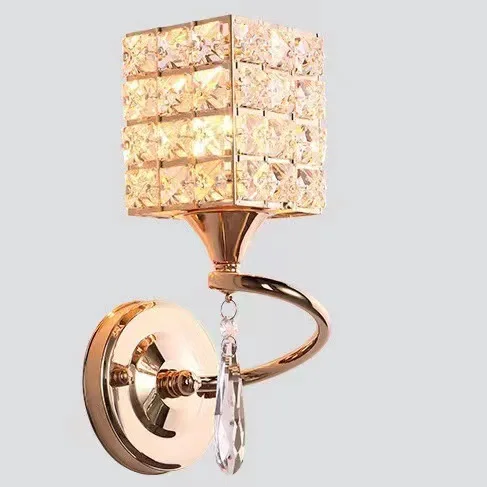 Modern minimalist LED crystal wall lamp/luxurious metal wall lamp for bedroom