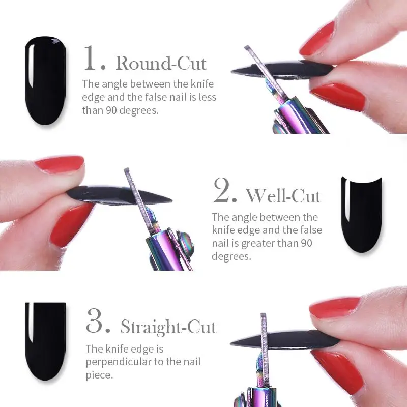 
BORN PRETTY 1 Pc Rainbow Stainless Steel False Tips Edge Cutter Cuticle Nail Nipper Clipper Nail Art Tool 