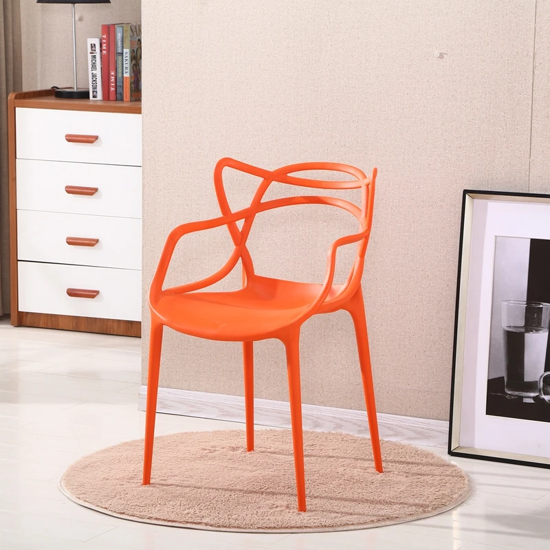 
Eco-friendly PP black Stackable Armless restaurant hotel canteen Plastic chair 