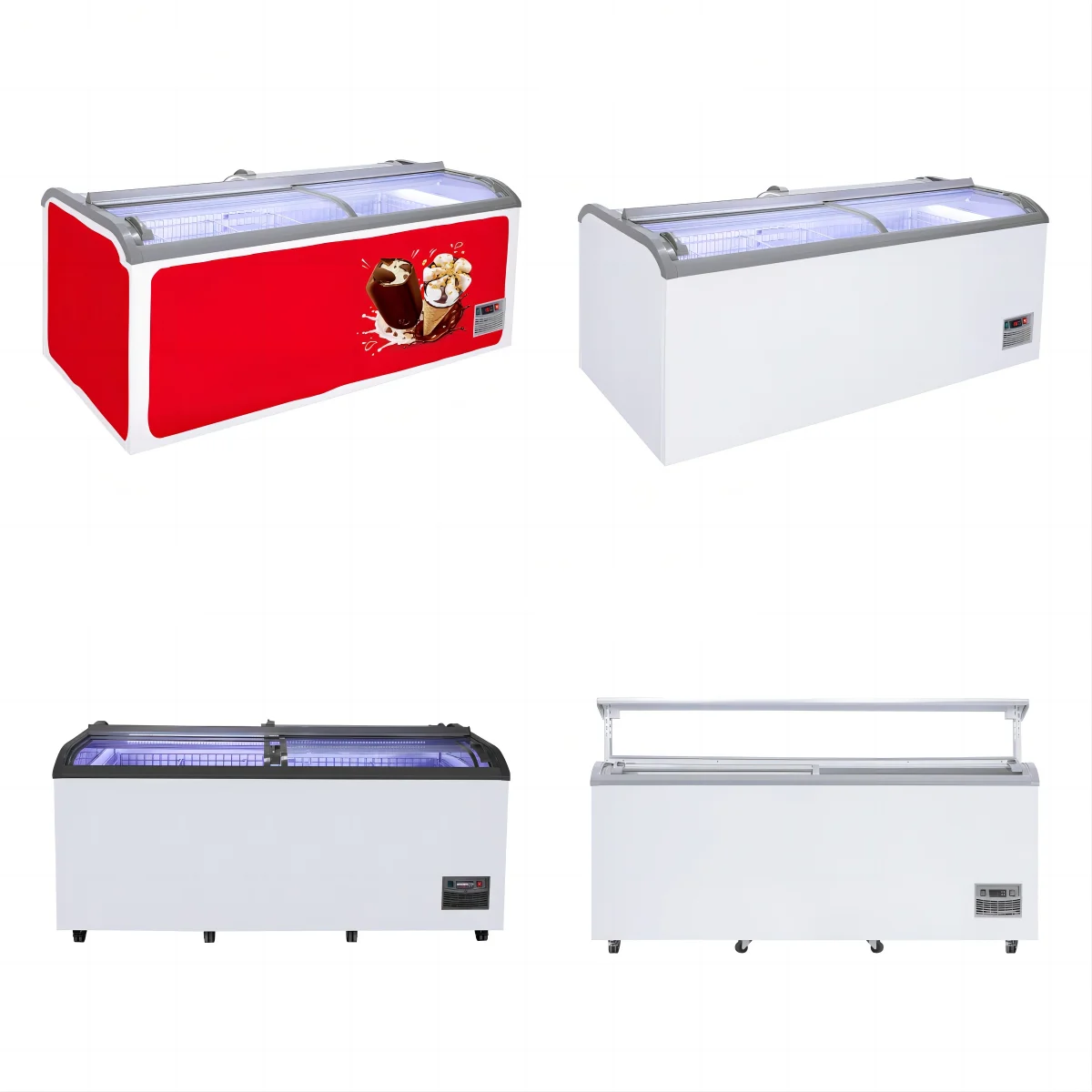 Kenkuhl   commercial island freezer ice cream frozer supermarket show case   integral island chiller