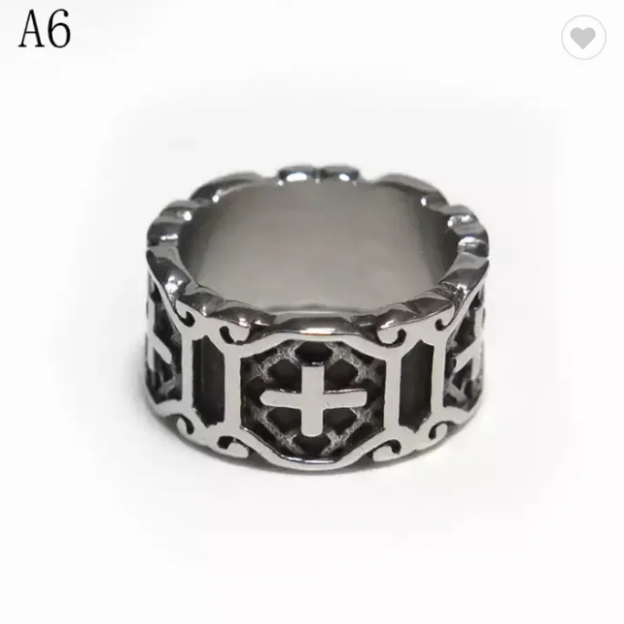 Dropshipping New Hand-woven Women Fashion Vintage Jewelry Punk Adjustable Mens Rings Stainless Steel Jewelry Hip Hop Punk Ring