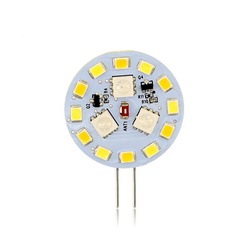 Интеллектуальная Светодиодная лампа G4 управляемая приложением DC10-30V RGBW 1600 видов яркости цвета затемнения и изменяемого