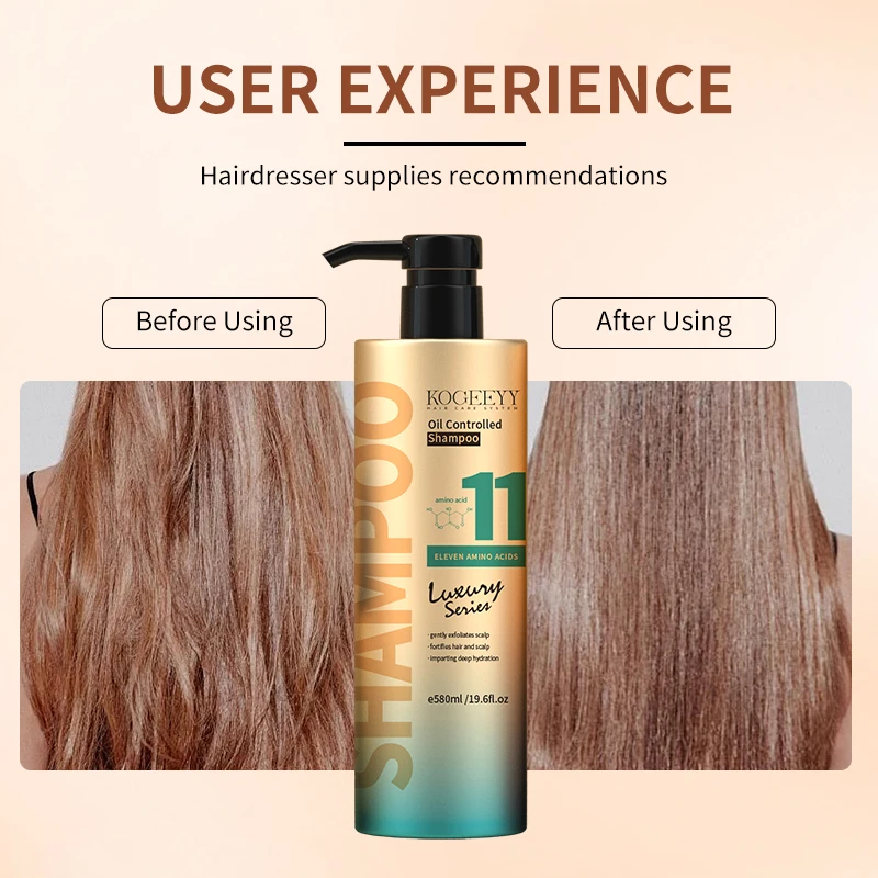 KOGEEYY Professional Brazilian Keratin Hair Treatment Shampoo And Conditioner Set OEM Sulfate Free Repair Hair Oil Salon Shampoo