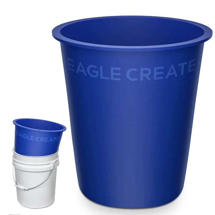 Reusable Rubber Bucket Liner - Silicone Bucket Liner for thinset and Concrete Mix-5 Gallon