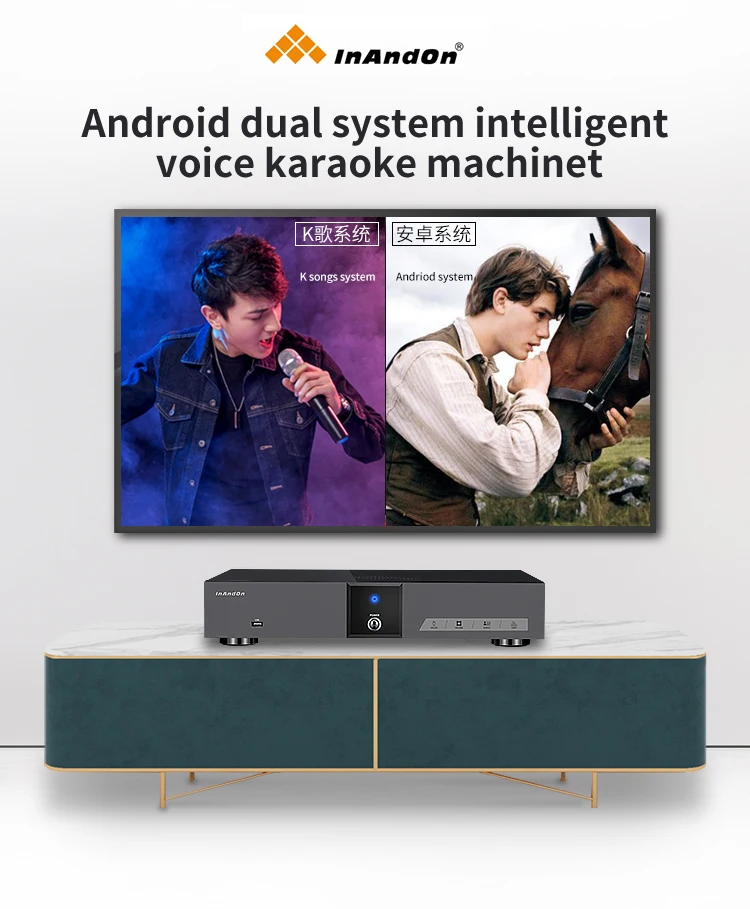 High Quality InAndOn Karaoke Machine KV-V5 MAX Home KTV Professional Karaoke System Host without Hard Disk Karaoke Set Player