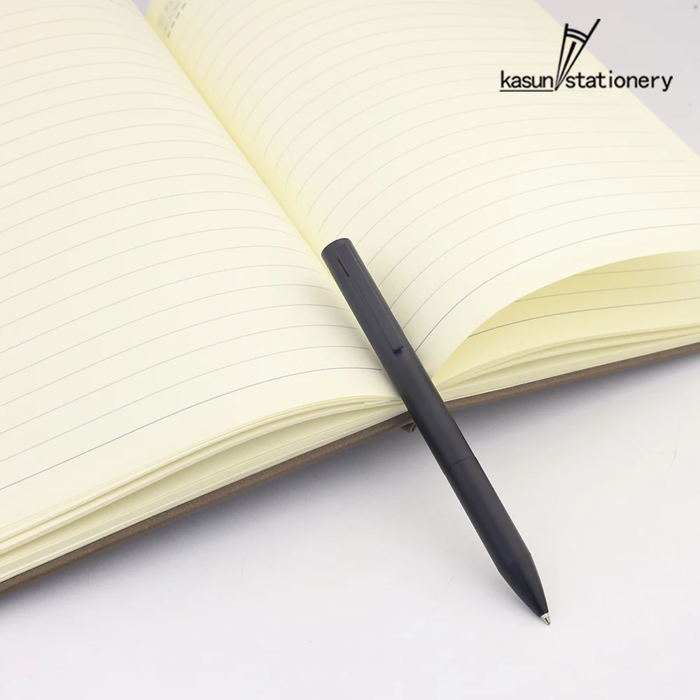 Simple Style Matte Black/Gun Black Grey Metal Ball Point Pens Twist Pen with Paper Gift Box