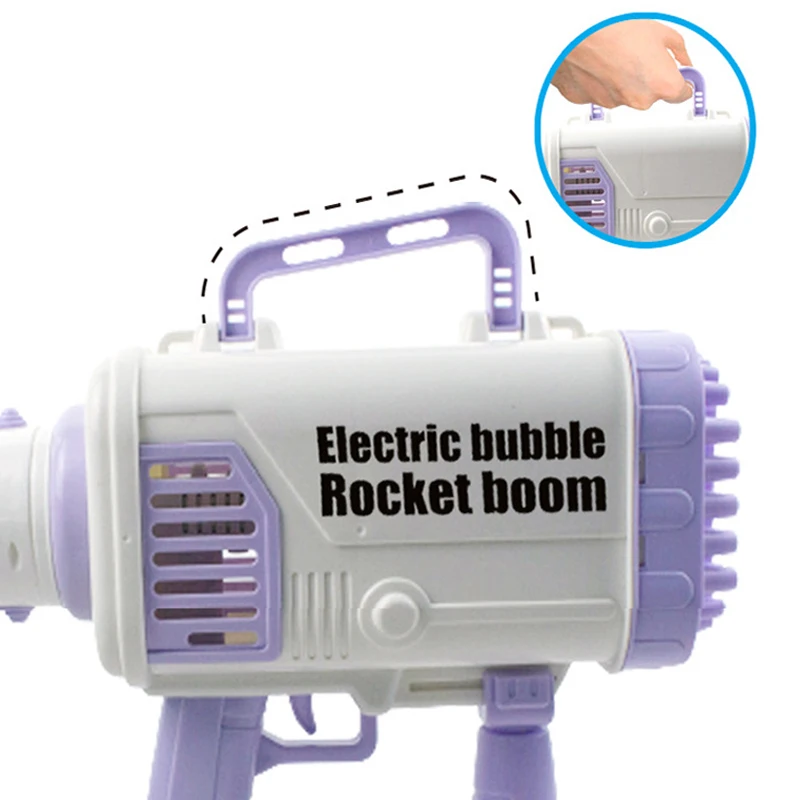 2022 New Outdoor Toys 64 Hole Soap Bazooka Bubble  Gun Machine Toys For Kids