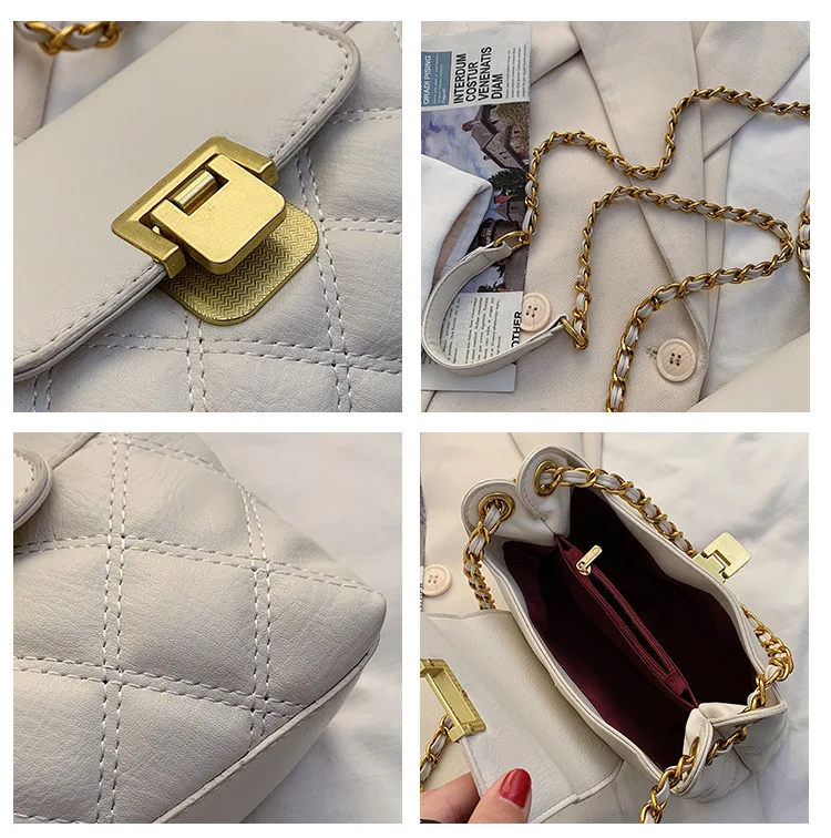 Amazon trending products lovely Girl candy color shoulder women mini chain crossbody messenger bag