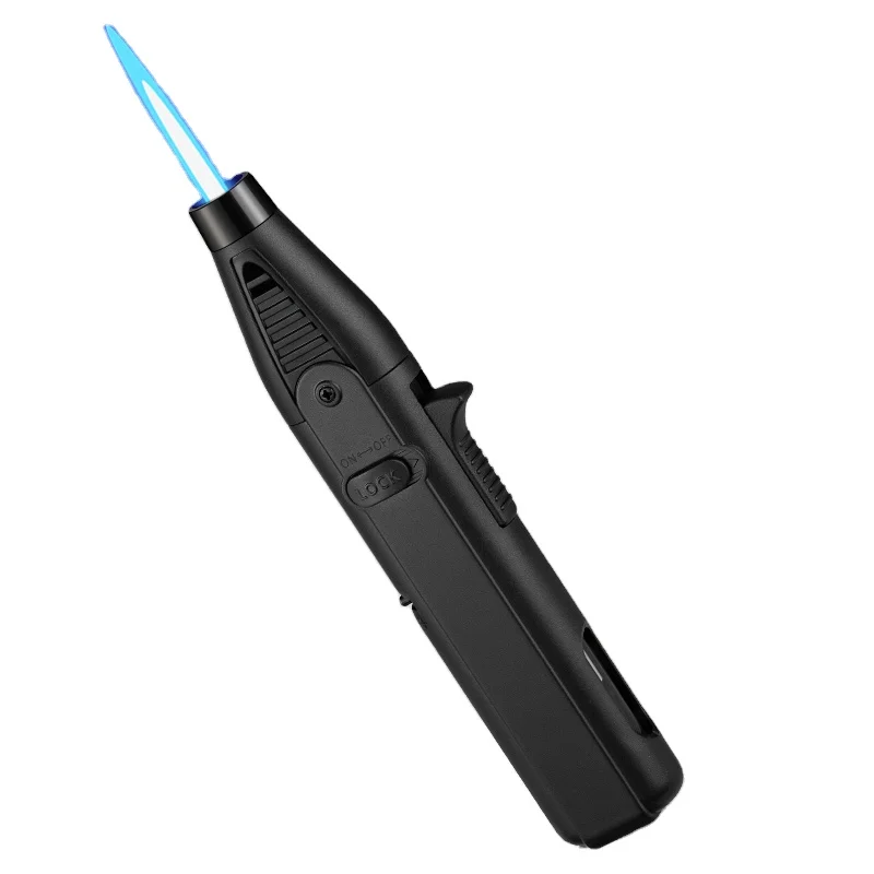 Multipurpose Windproof Butane Refillable Gas Torch Lighter Jet Flame Mini Torch Lighter for BBQ Candles Grills Stove Fireplace