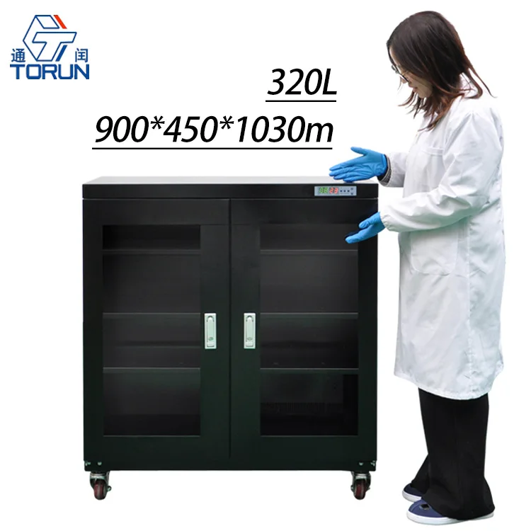  Шкаф для сушки 320L N2 IC/PCB/BGA диапазон влажности хранения (1-60%) шкаф из нержавеющей стали с антистатической
