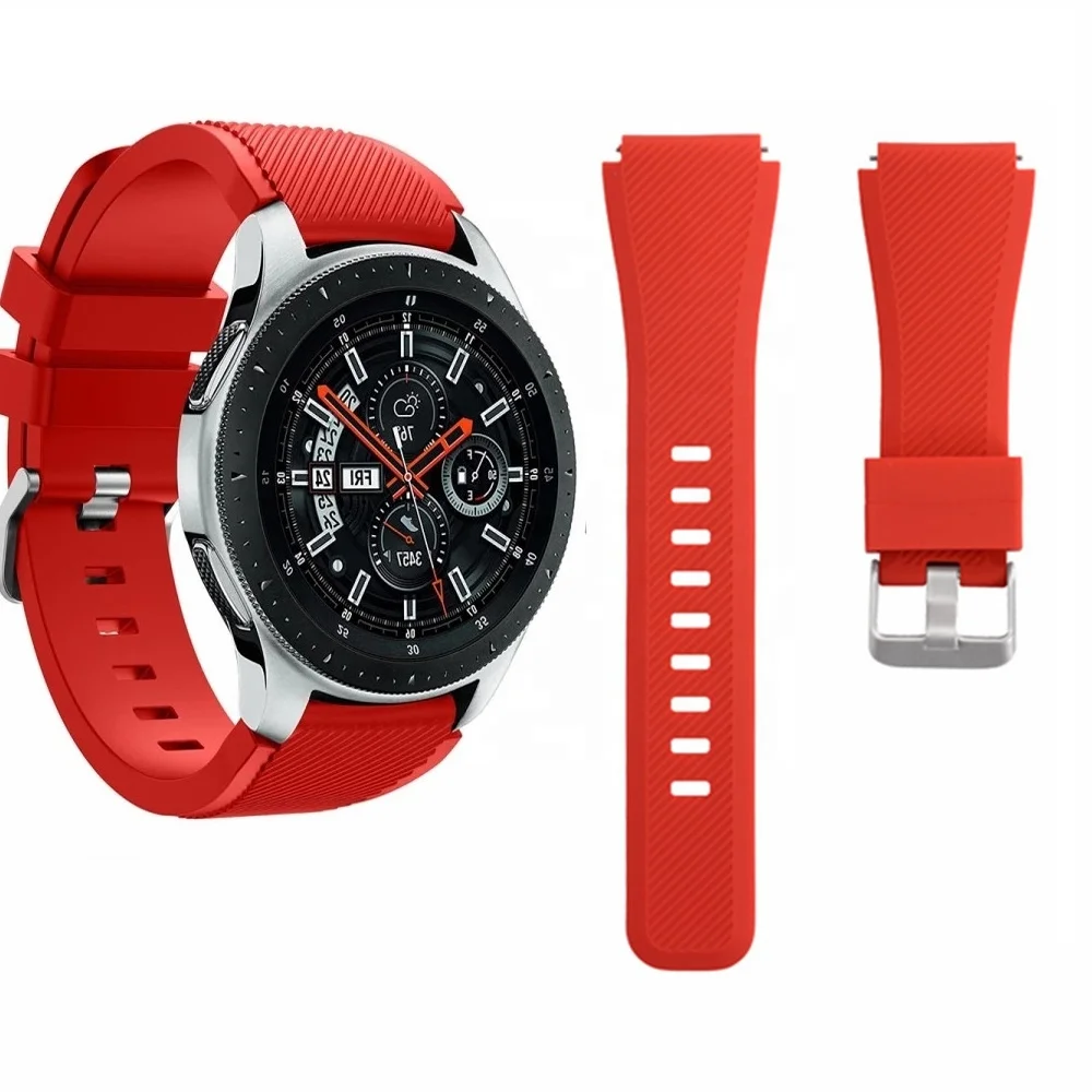 20mm 22mm Band for Samsung Galaxy Watch 3 46mm 42mm active 2 Gear s3 Frontier S2 silicone bracelet Huawei GT 2 2e GT2 Pro strap