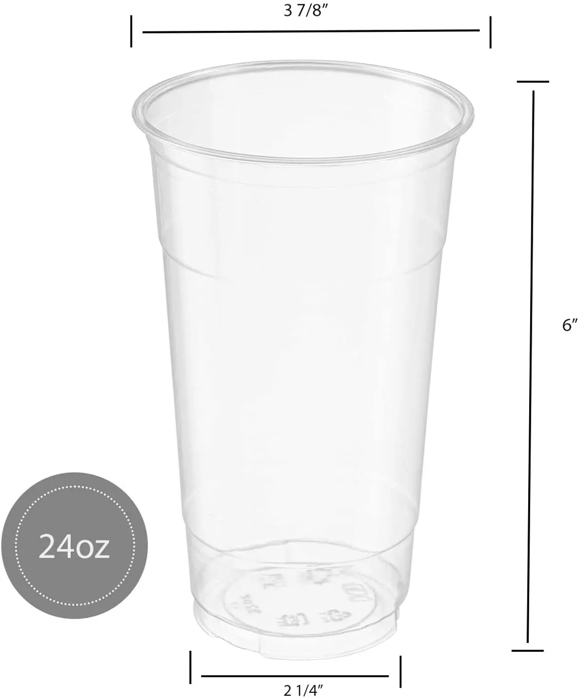  700ml / 24oz Clear Plastic PET Disposable Drinking Cup with Customize Logo