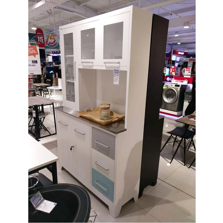 European Style Small Kitchen Furniture Metal Kitchen Cabinet Design