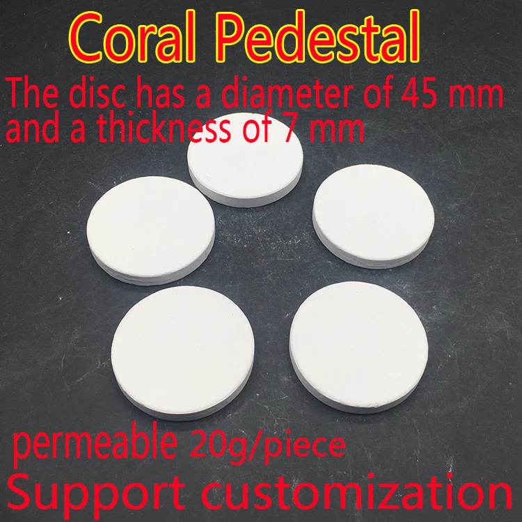 
Button base with broken branches and limbs round tray sps seawater coral frame reproduction ceramic base manufacturer custom 45M 