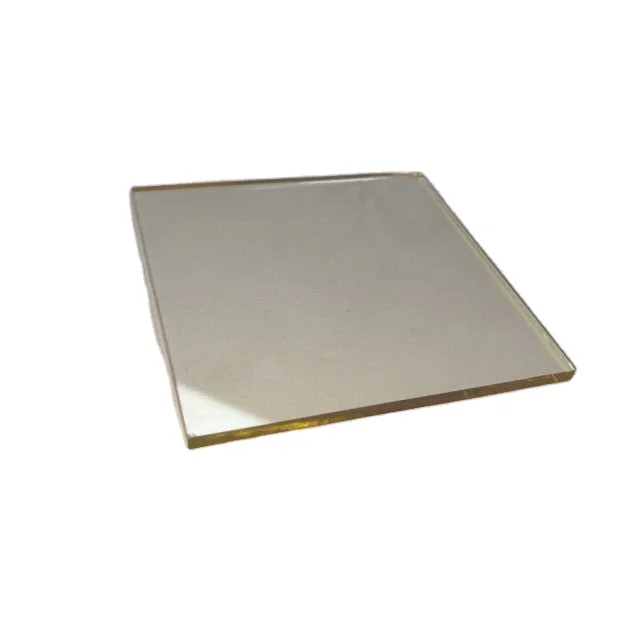 SCHOTT ROBAX Light tea transparent microcrystalline glass wave welding fireplace panel glass firewatch hole temperature resistant glass