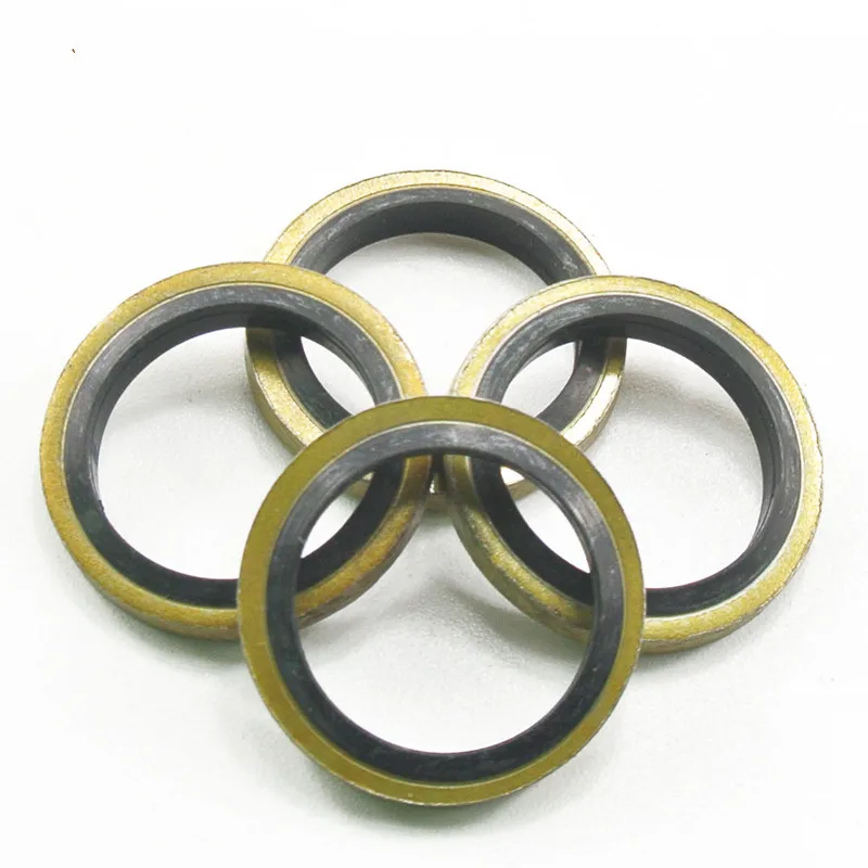 DLSEALS XM1001969 Carbon Steel Bonded Seal Carton Box Thread Sealing 10 PCS NBR Hydraulic Cylinder Bonded Gasket