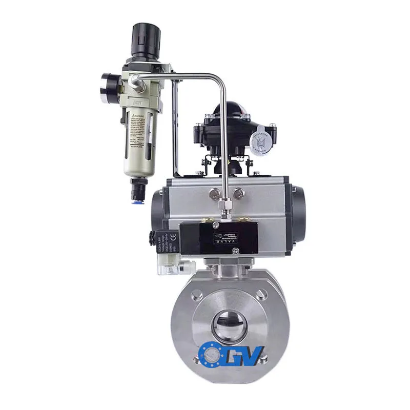 OGV Air Actuated Valve Ansi Standard Flanged 1/2 Inch Ball Valve With Pneumatic Actuator