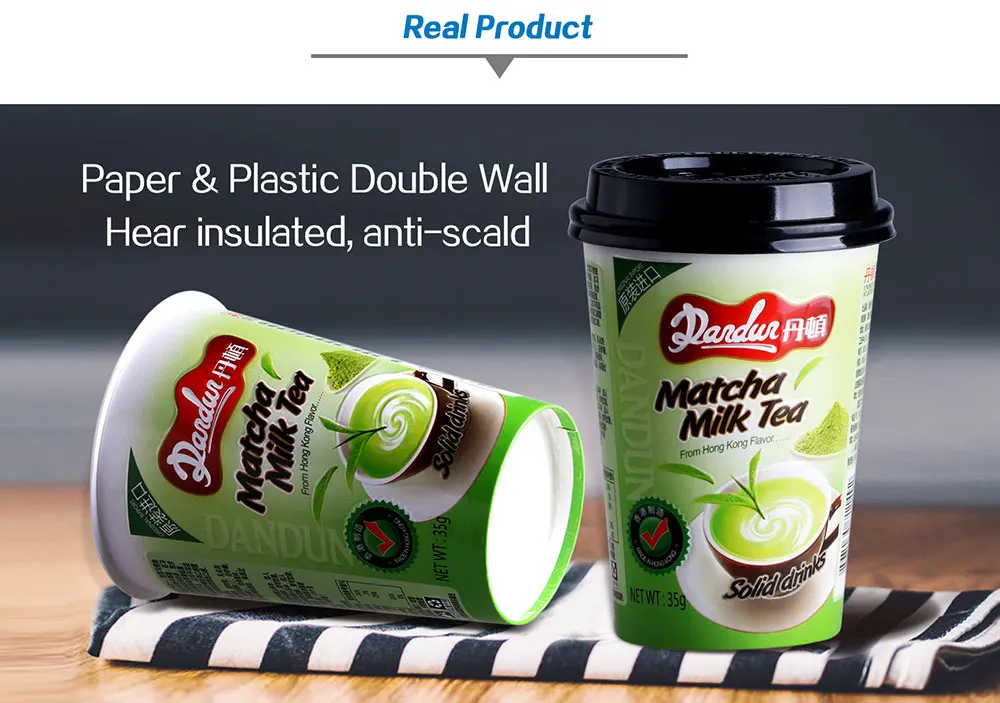 
3D heatproof double wall plastic paper cup for coffee with lid 