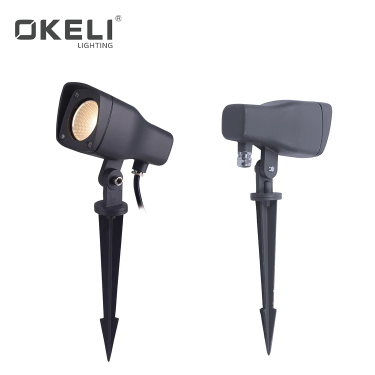 
OKELI Customizable IP65 Waterproof Landscape GU10 Outdoor LED spike light Garden lawn lamp light led Spot Light 