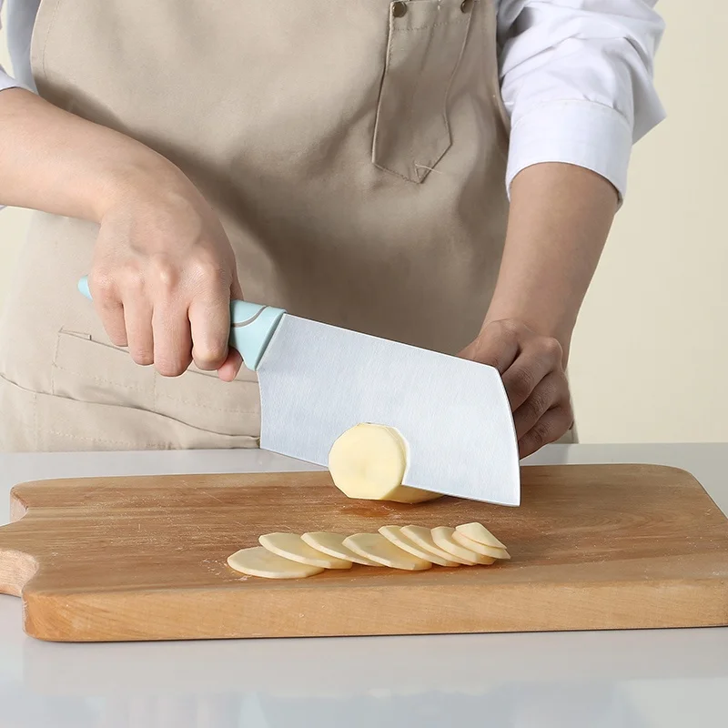 Wholesale Cheap Kitchen Knife Set Stainless Steel Cleaver Knife Japan Kitchen Slicing Knives With PP Handle
