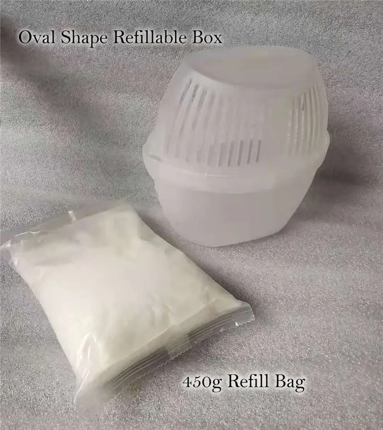 Eco friendly humidity remover calcium chloride anti mold moisture refill bag reusable dehumidification box