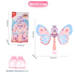 Hot Selling Outdoor children playing toys B/O Butterfly bubble wand for girls