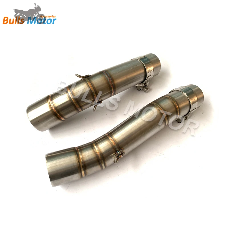 For YAMAHA R1 Exhaust Middle Link Pipe Dual Row Motorcycle Exhaust System Catalyst Remove Decat Pipe 2007 2008