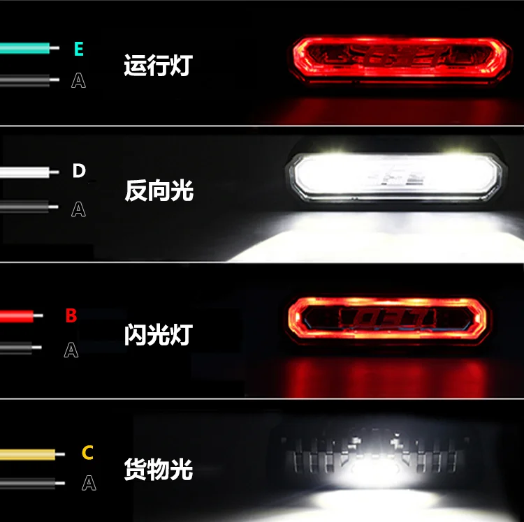 Vcan Auto Lighting System Strobe High Mount Stop Lamp Red/Blue Color Brake Light For Tank 300 Off Road Jeep