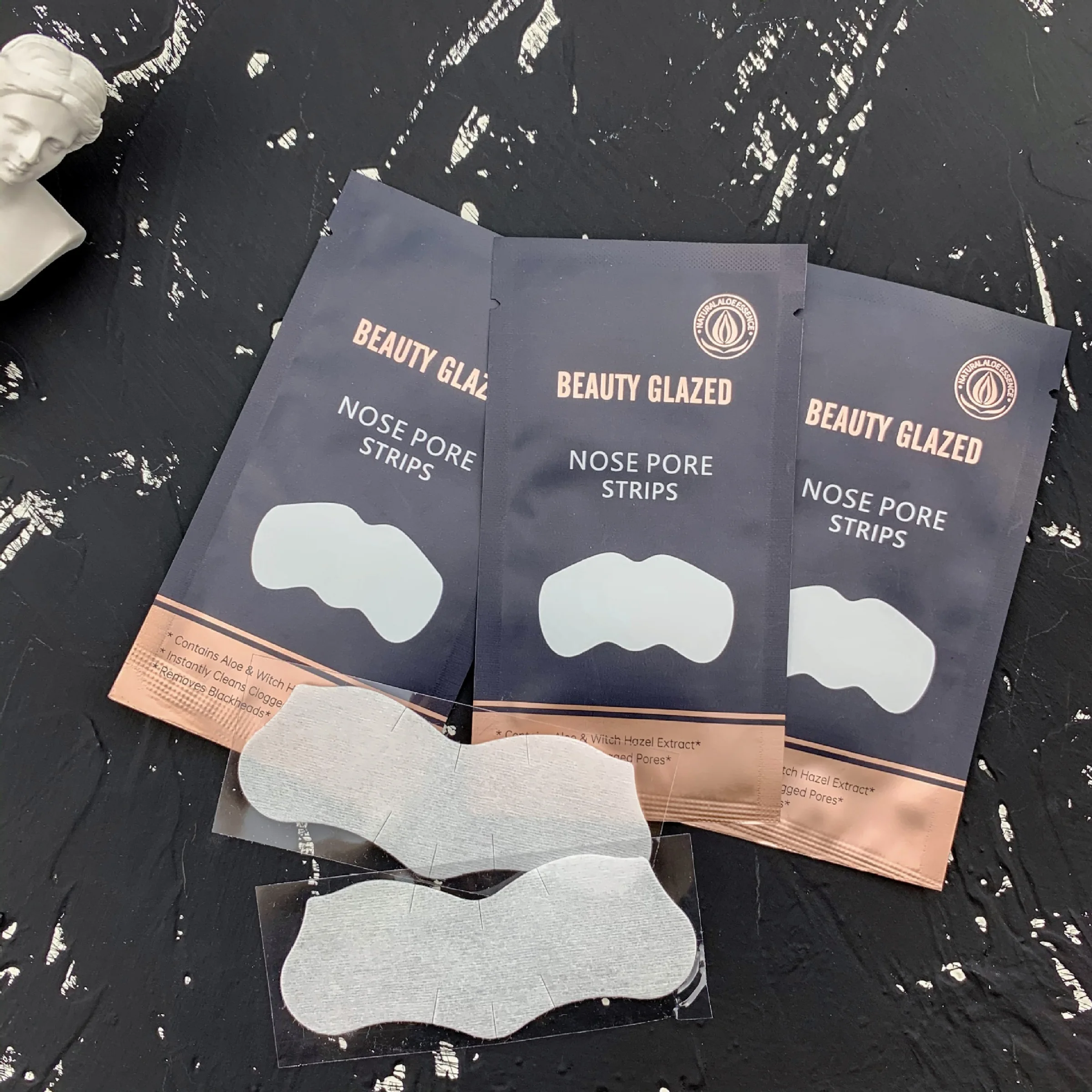 Beauty Glazed Deep Cleansing Purifying Peel Off Black Mud Facial Mask Remove Blackhead Nose Strip Acne Remover Black Mask