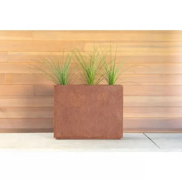 Металлическая серия Corten стальная коробка для растений и цветочный