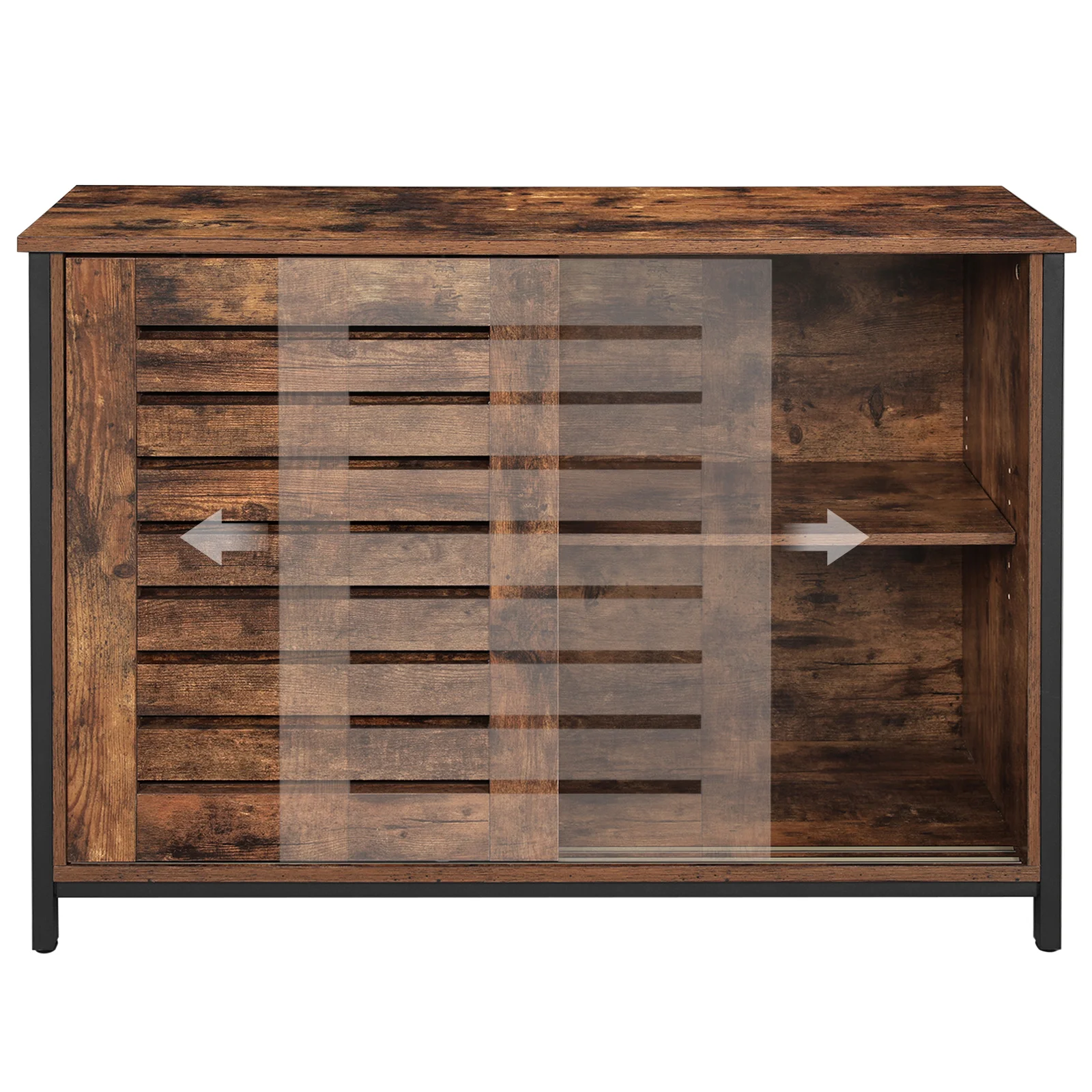 VASAGLE Home Kitchen Furniture Kitchen Cabinet with Sliding Doors Sideboard Storage Buffet Cabinets