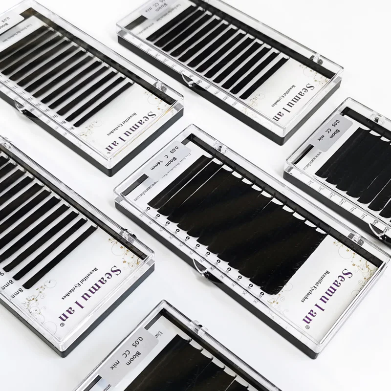 PBT Custom Wholesale Lash Eyelash Extensions Manufacturer 0.03 0.05 0.07 Easy To Graft Volume Lash Extension