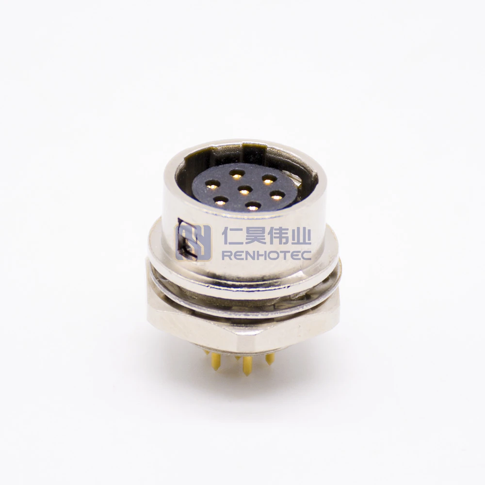 Panel Mount Solder Hirose Female Socket 7 Pin Circular Connector